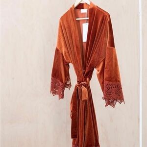 Velvet Robe Size Small AUTUMN FALL ROBE Vintage Vibe Cozy Wardrobe